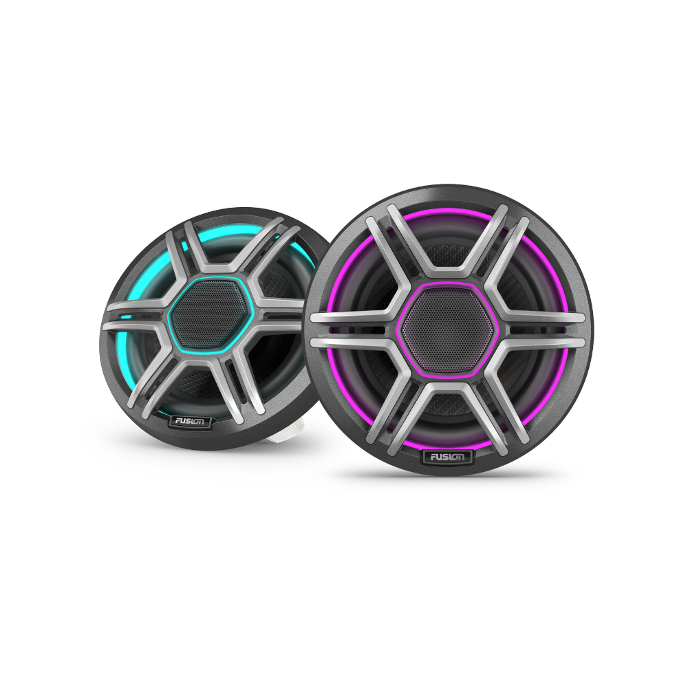 Fusion Apollo LED Sports Marine Speakers 6.5" Grey