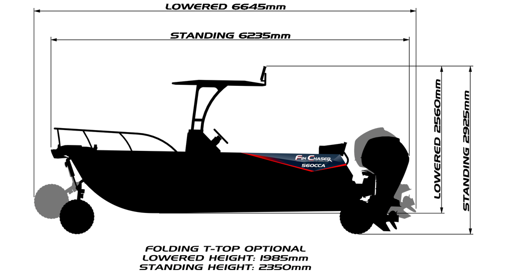 Fin Chaser 560 Center Console Amphibious