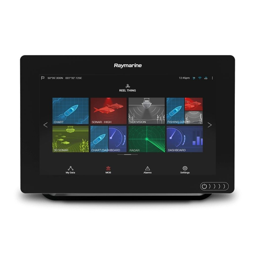 Raymarine Axiom + 12 RV, with RV-100 transducer & Navionics+ NZ Chart