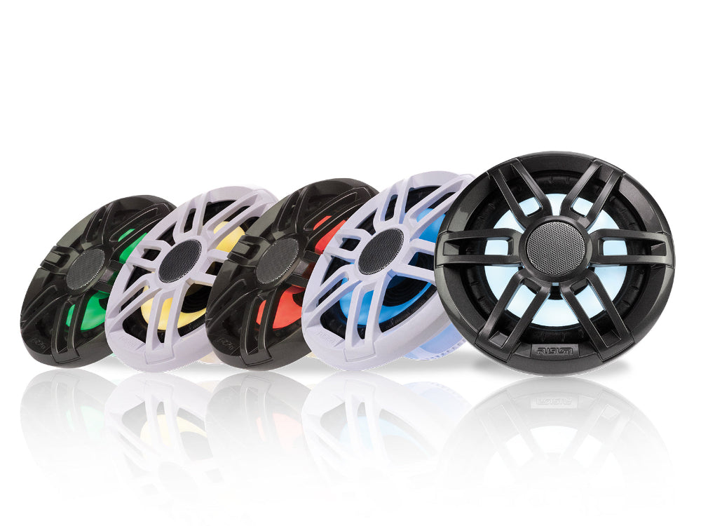 Fusion XS Series 7.7" LED 240 Watt Sports Marine Speakers White / Grey