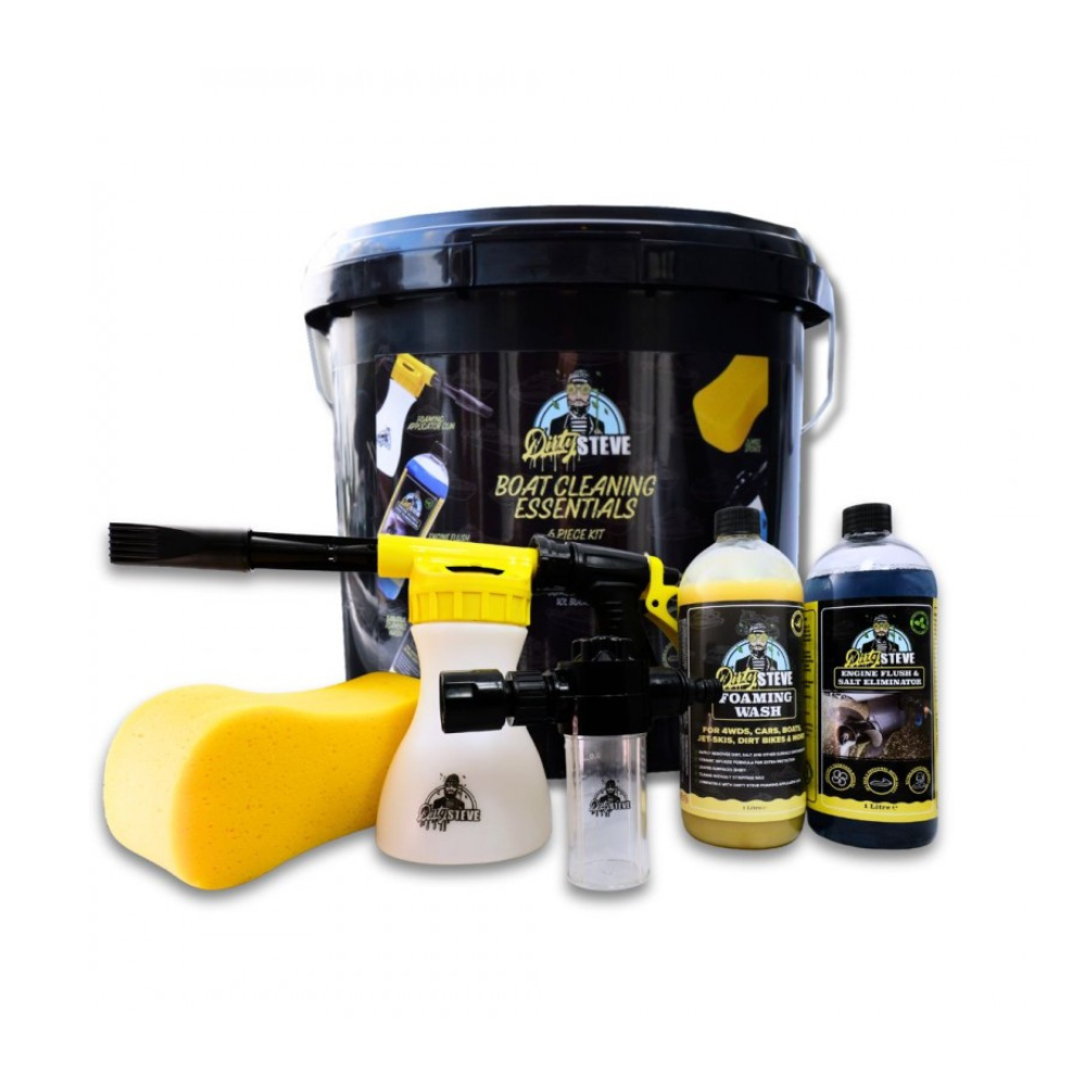 Dirty Steve Boat Cleaning Essentials 6 Piece Kit